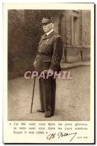 Cartes postales Militaria Philippe Petain