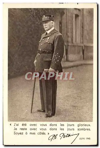 Ansichtskarte AK Militaria Philippe Petain