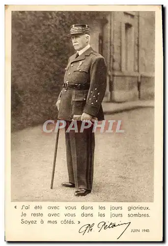 Cartes postales Militaria Philippe Petain