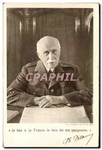 Ansichtskarte AK Militaria Philippe Petain