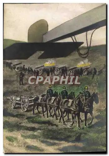 Ansichtskarte AK Militaria Avion Canons