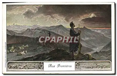 Cartes postales Militaria Aux frontieres