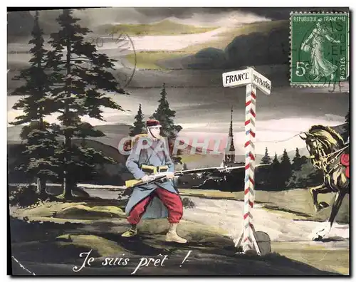 Cartes postales Militaria Je suis pret