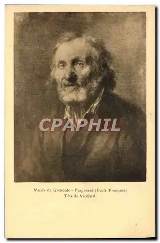 Cartes postales Musee de Grenoble Fragonard Tete de Vieillard