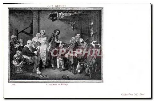 Cartes postales Greuze L&#39accordee de village