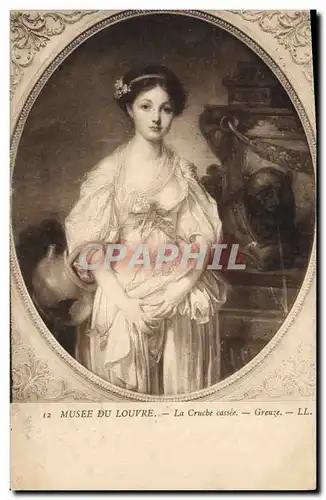 Cartes postales Paris Musee du Louvre La cruche cassee Greuze