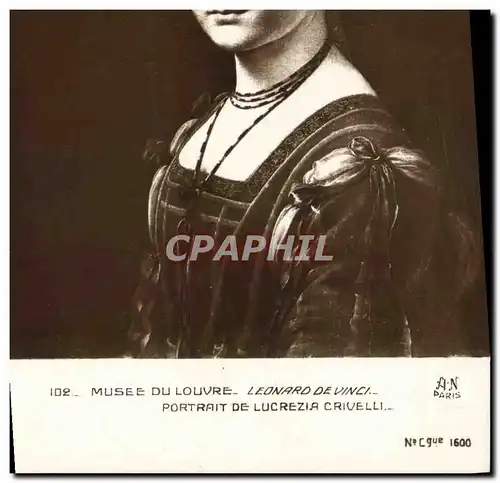 Ansichtskarte AK Paris Musee du Louvre Leonard de Vinci Portrait de Lucrezia Crivelli