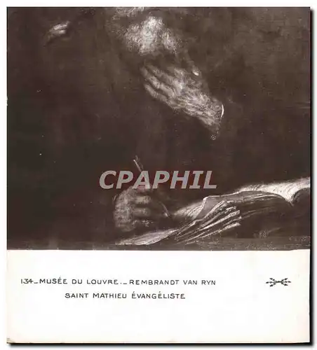 Ansichtskarte AK Paris Musee du Louvre Rembrandt Van Ryn Saint Mathieu l&#39evangeliste