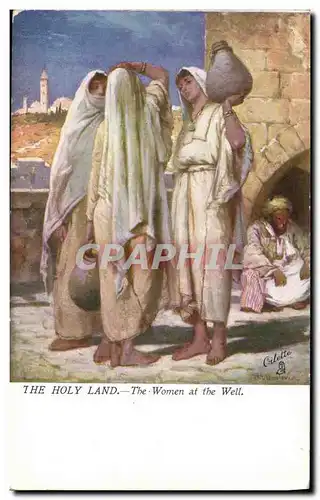 Cartes postales The holy land The women at the well