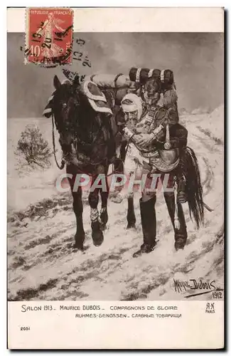 Cartes postales Salon 1913 Maurice Dubois Compagnons de gloire Militaria