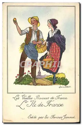 Cartes postales Folklore L&#39Ile de France Farines Jammet