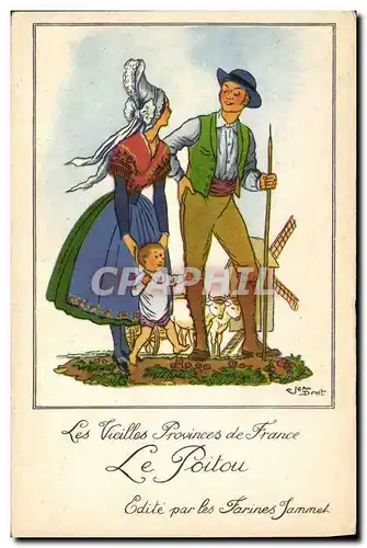 Cartes postales Folklore Le Poitou Farines Jammet