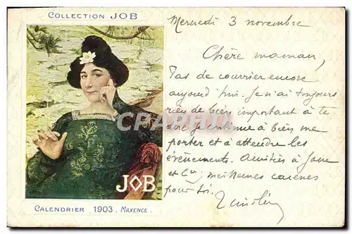 Cartes postales Fantaisie Illustrateur Job Calendrier 1903 Maxence TOP