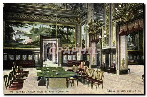 Cartes postales Casino Monte Carlo Salle du Trente Quarante