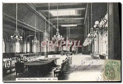 Cartes postales Casino Monte Carlo Salle de jeu