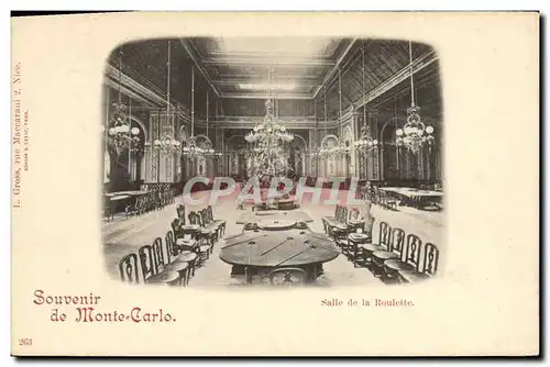 Cartes postales Casino Monte Carlo Salle de la roulette