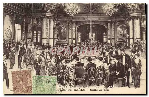 Cartes postales Casino Monte Carlo Salle de jeu