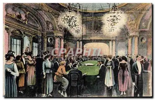 Cartes postales Casino Monte Carlo Autour de la roulette