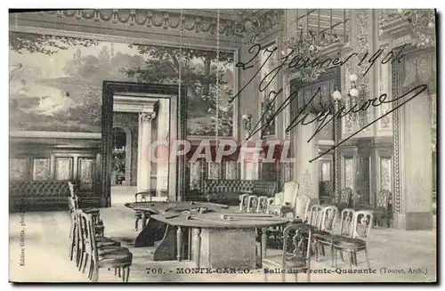 Cartes postales Casino Monte Carlo Salle de Trente et Quarante