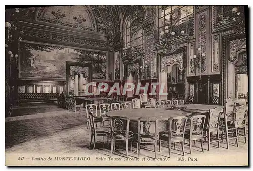 Cartes postales Casino Casino de Monte Carlo salle Touzet Trente et Quarante