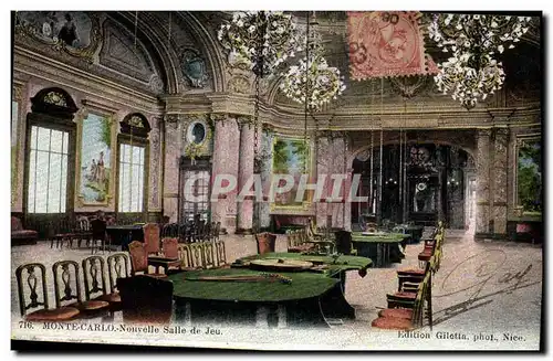 Cartes postales Casino Monte Carlo Nouvelle salle de jeu