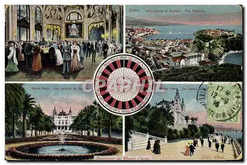 Cartes postales Casino Monte Carlo Les jardins Principaute de Monaco