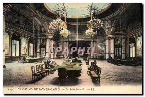 Ansichtskarte AK Casino Monte Carlo La salle Schmitt