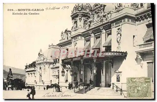 Cartes postales Casino Monte Carlo Entree du casino