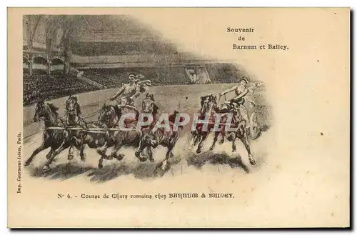 Cartes postales Cirque Barnum et Bailey Course de chars romains