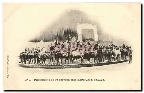 Cartes postales Cirque Barnum et Bailey Performance de 70 chevaux