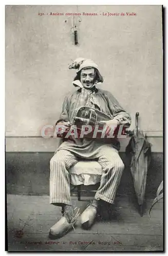 Cartes postales Folklore Anciens costumes Bressans Le joueur de Vielle TOP