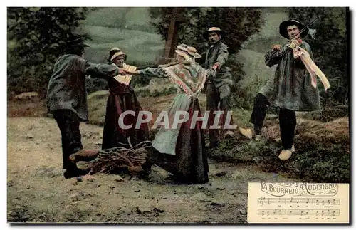 Cartes postales Folklore La bourree d&#39Auvergne