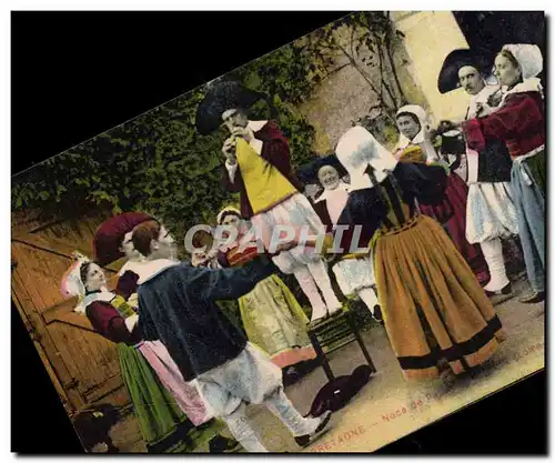 Ansichtskarte AK Folklore Bretagne Noce de Paludiers La danse