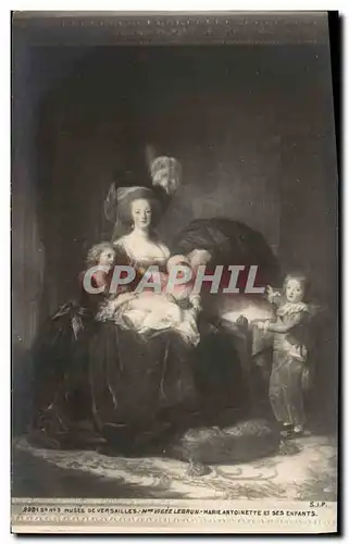 Cartes postales Musee de Versailles Vigee Lebrun Marie Antoinette et ses enfants