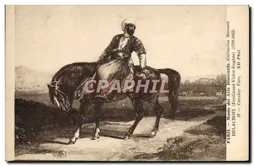 Cartes postales Paris Musee des Arts Decoratifs Collection Moreau Delacroix Cavalier Turc