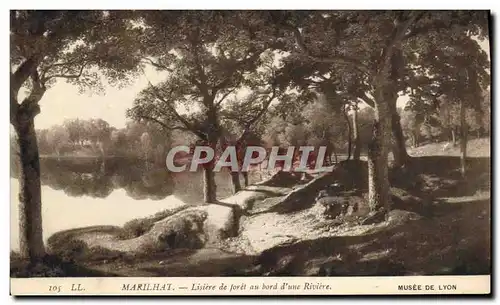 Ansichtskarte AK Marilhat Lisiere de foret au bord d&#39une riviere Musee de Lyon