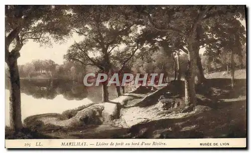 Cartes postales Marilhat Lisiere de foret au bord d&#39une riviere Musee de Lyon