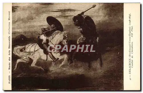 Cartes postales Paris Musee des Arts Decoratifs Moreau Delacroix Combat de chevaliers