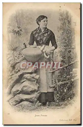 Cartes postales Folklore Jeune femme