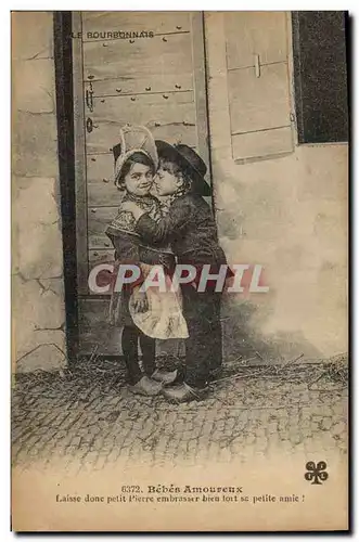 Cartes postales Folklore Le Bourbonnais Bebes amoureux Enfants