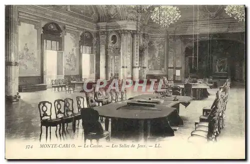 Cartes postales Casino Monte Carlo Les salles de jeux