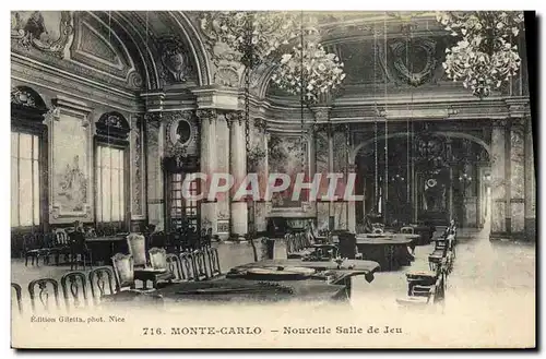 Cartes postales Casino Monte Carlo Nouvelle salle de jeu