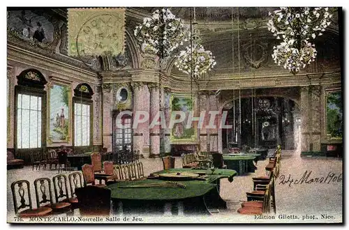 Cartes postales Casino Monte Carlo Nouvelle salle de jeu