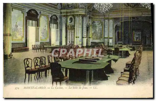 Cartes postales Casino Monte Carlo Salle de jeux