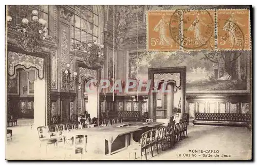 Cartes postales Casino Monte Carlo Le casino Salle de jeux