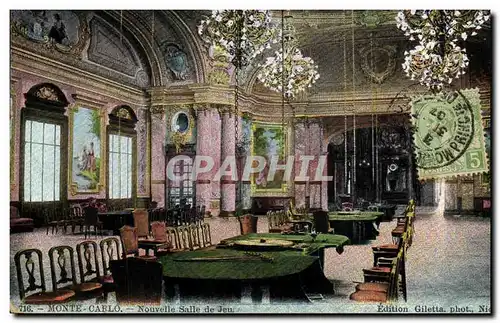 Cartes postales Casino Monte Carlo Nouvelle salle de jeu