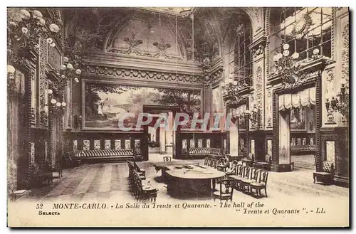 Cartes postales Casino Monte Carlo La salle du Trente et Quarante