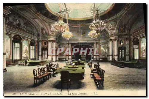 Cartes postales Casino Monte Carlo La salle Schmidt