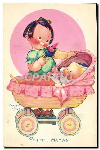 Cartes postales Fantaisie Illustrateur Mallet Enfant Petite maman