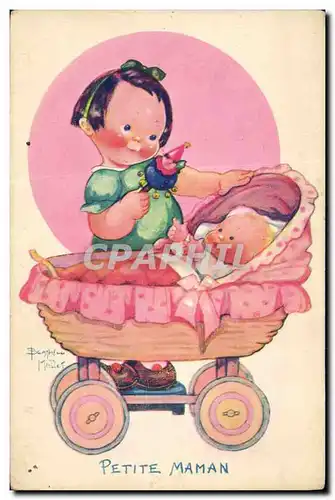 Cartes postales Fantaisie Illustrateur Mallet Enfant Petite maman